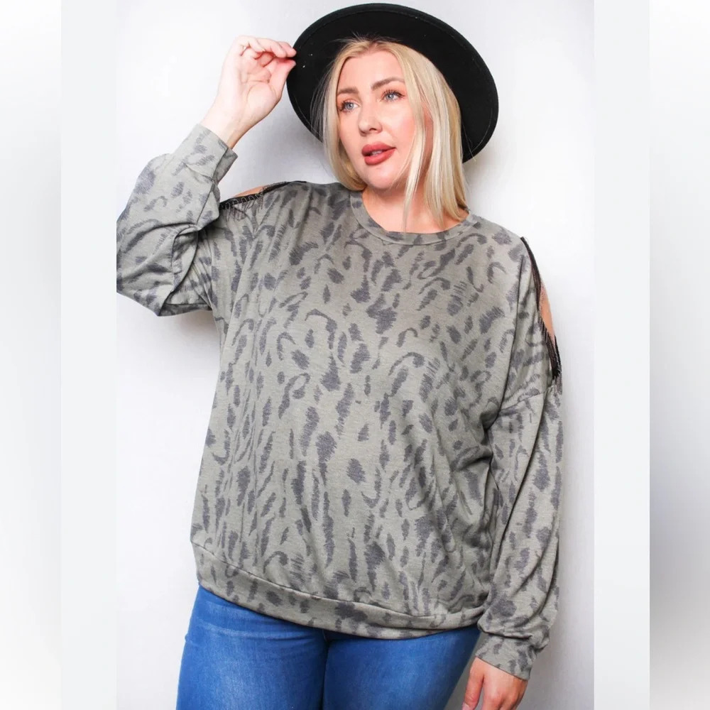 NWT💕 Women’s Plus Size Long Sleeve Raglan Sweater